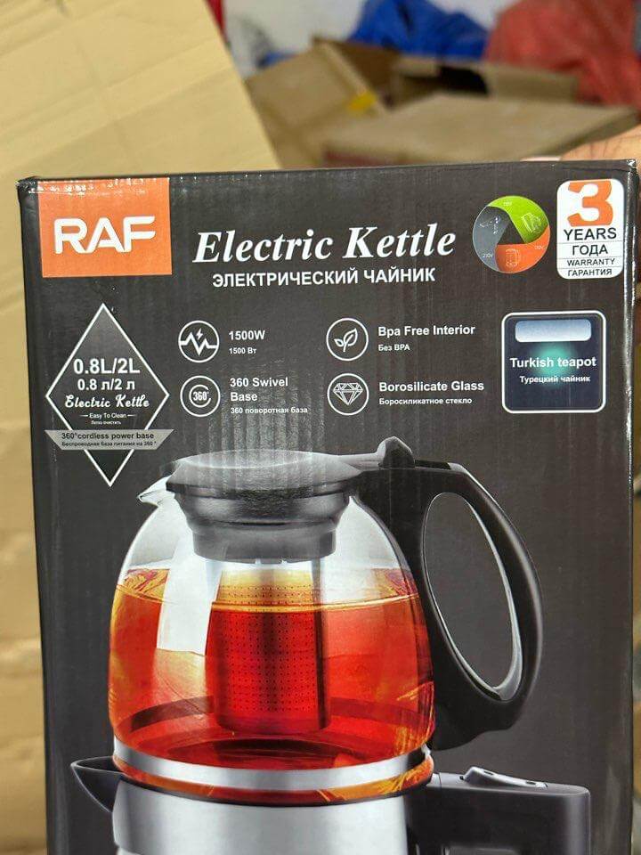RAF Electric Kettle with Turkish teapot