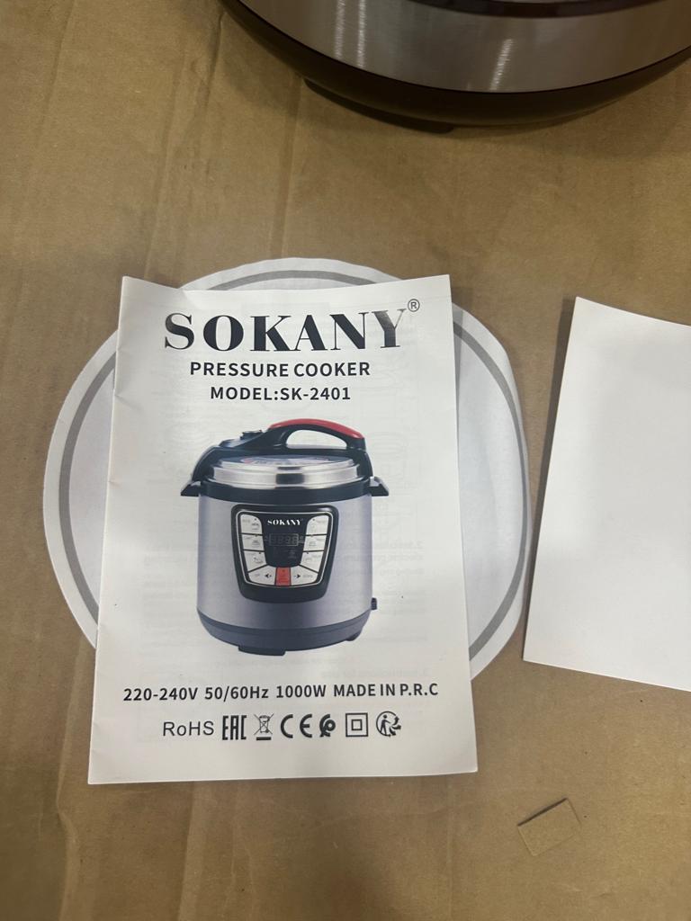 sokany  Pressure Cooker Stainless Steel Multi 6L Capacity