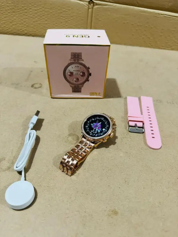 Imported Ladies Smart Watch with 2 Strips